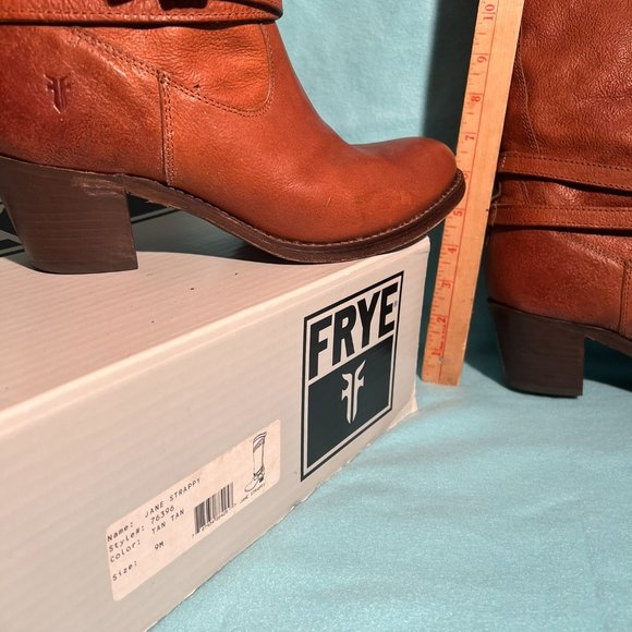 FRYE Jane Strappy Boot - Tan - Picture 4 of 7
